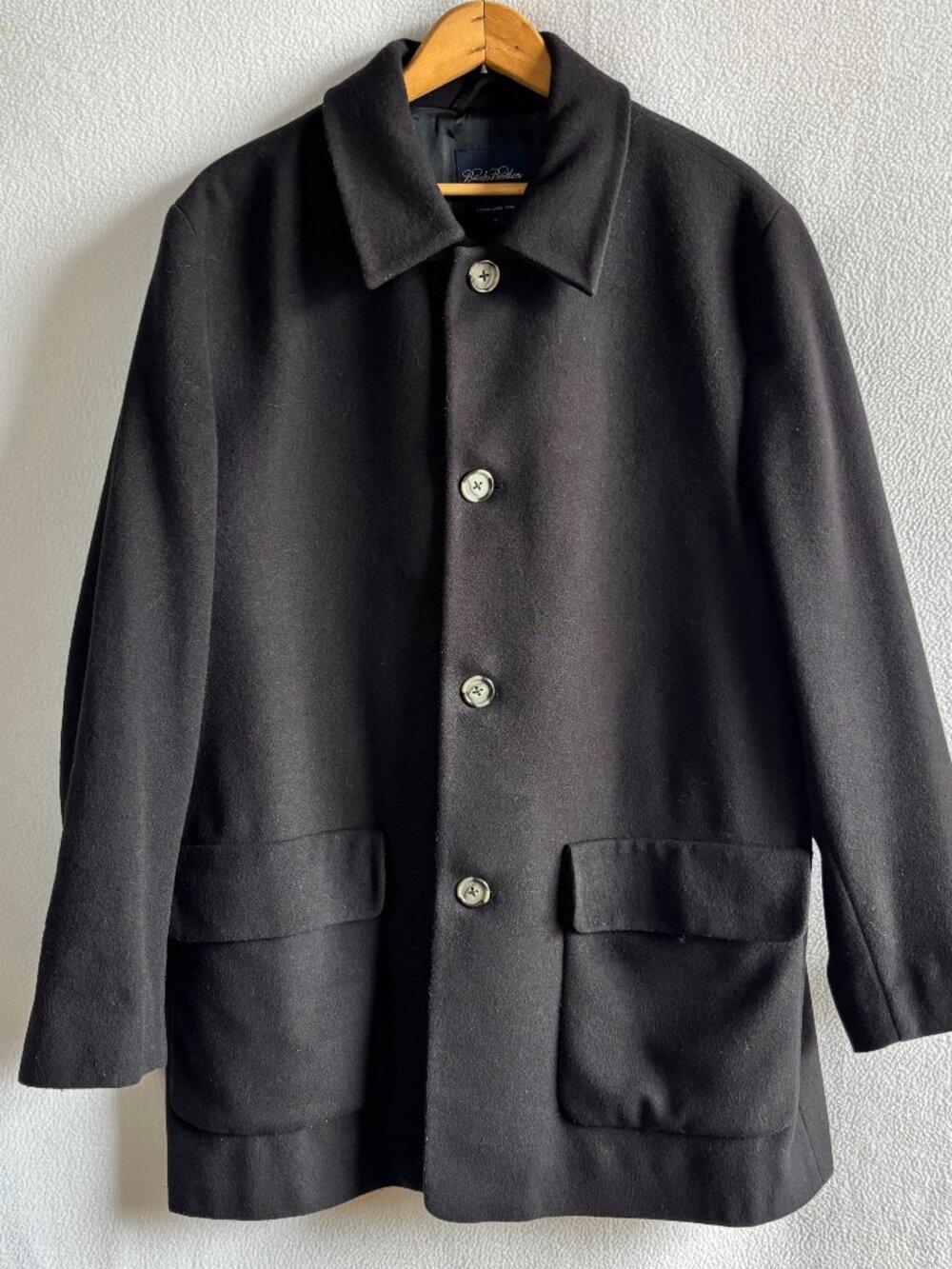 Black Wool Blend Brooks Brothers Coat